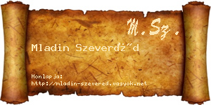 Mladin Szeveréd névjegykártya